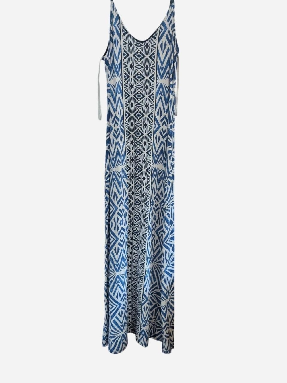 Mossimo Supply Co. Blue & White Aztec Maxi Dress